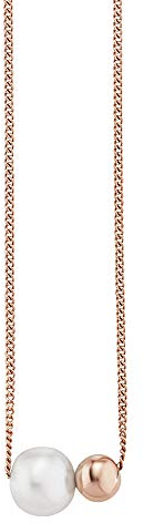 cai Damen Collier 925/- Sterling Silber 39+5cm rotvergoldet Süßwasserzuchtperle rot 135250113-44