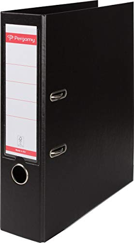 Pergamy 900889 Ordner Vollkunststoff A4 8cm schwarz
