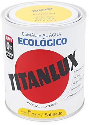 TITANLUX Ecológico Esmalte al agua mulisuperficie Brillante Amarillo Luminoso 750ml