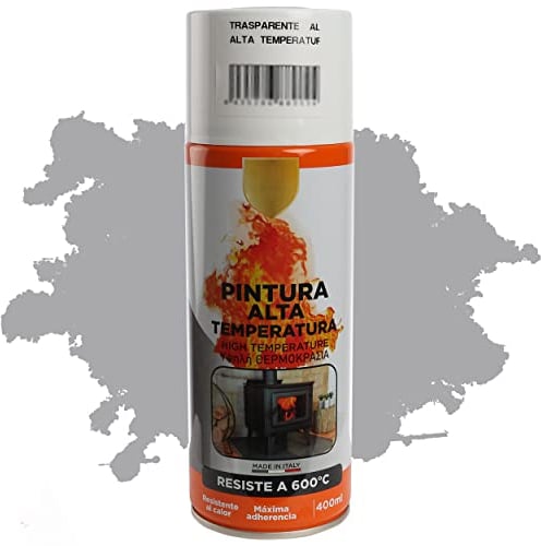 H HANSEL HOME Pintura Spray Alta Temperatura Transparente 400 Ml