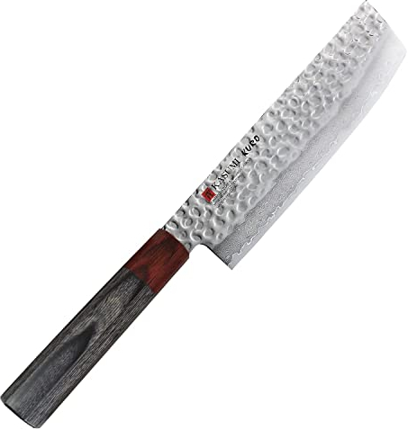 Kasumi Kuro Couteau japonais Nakiri 16,5 cm gris/rouge
