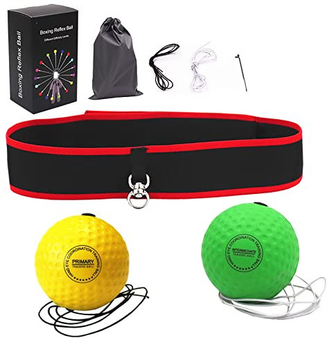 Asslye Stirnband Boxball - Verbesserung der Geschwindigkeitsreaktionen & Hand-Augen-Koordination