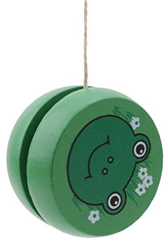Jo Jo Spielzeug Grüner Frosch Muster Holz Responsive Jojos Für Anfänger Kinder Spielzeug Geschwindigkeit Ball Rückkehr Für Geschenke Ausgezeichnete Qualität