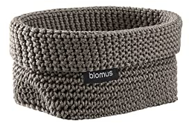 blomus | Häkelkorb -TELA- | Farbe Fungi | Größe M L15xB10xH9cm | Aufbewahrungskorb aus Kunstfaser