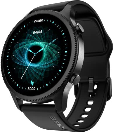 NoiseFit Halo 1.43 AMOLED Display, Bluetooth Calling Round Dial Smart Watch, Premium Metallic Build, Always on Display, Smart Gesture Control, 100 Sports Modes (Jet Black)