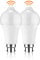 OurLeeme B22 PIR Motion Sensor LED Bulbs, 12W Smart Bayonet Light Bulb, White 3000K 200 Degree Auto On/Off Standard Light Bulbs for Front Door Hallway