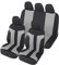 Auto Accessori Lupex - Copri sedili Auto Universali LS05 | Colore Grigio | Set Anteriori e Posteriori | Poliestere | No Suv