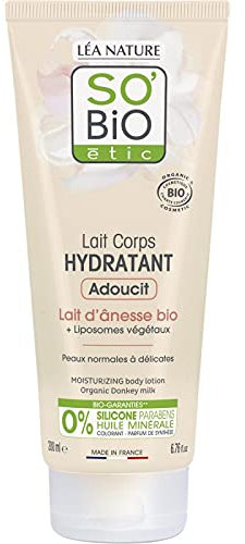 SO BIO - Lait pour le Corps à l'Huile d'Anesse Bio 200ml - Hydratation Intensive pour une Peau Douce et Satinée - Hygiène et Beauté Naturelle - Le Lot De 3