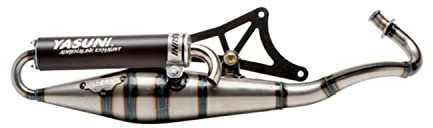 POT SCOOT YASUNI Z VERNI POUR PIAGGIO 50 ZIP 2T, TYPHOON, NRG-GILERA 50 STALKER, RUNNER, DNA (SILENCIEUX NOIR) -TUB418B-