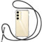 Vauki Coque pour Samsung Galaxy S24 avec Cordon de Collier,Silicone Transparent TPU+PC Bumper Protection Étui Lanyard avec Sangle Réglable Chaîne Case pour Samsung S24