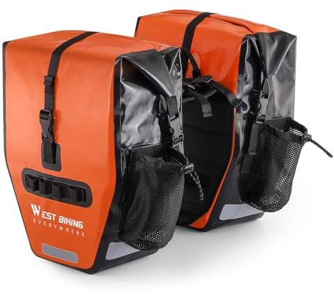 HONGYEA Fahrradtasche Doppeltasche, fahrradtaschen für gepäckträger, 50L supergroßes Fassungsvermögen, vollständig wasserdichtes Material, Gepäckträgertaschen für ebike MTB Rennrad