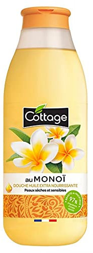 Cottage Douche d'Exception Monoï 560ml - Huile Nourrissante Luxueuse Hydrate en Profondeur - Parfum Enivrant - Plaisir et Douceur - Soin - Le Lot De 3