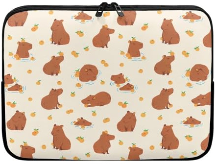 UOIMAG Cute Capybara Laptop Case for Girls Boys Compatible with 15 Laptop Notebook Computer Soft Bags