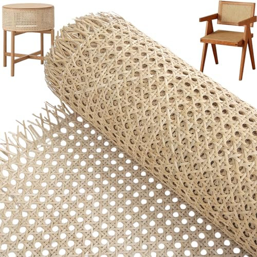 Wiener Geflecht Meterware, Rattan Gurtband Schimmelfest, Geflecht-Netz-Rolle für Möbel, Stühle, Schränke (40x100cm)