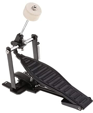 XINGLIDA Pedale per batteria, pedale per grancassa, pedale singolo, adatto per batteria e batteria elettronica, ferro e alluminio (BK#)