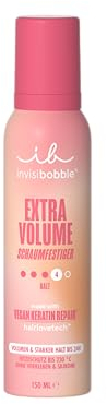invisibobble Extra Volume Schaumfestiger, Maximales Volumen, 230°C Hitzeschutz, starker Halt für 24h, vegan, für alle Haartypen, 150ml