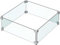 MESIDA Protection contre le vent en verre trempé pour brasero de 53,3 x 53,3 x 15,2 cm, épais et robuste, avec support d'angle en aluminium dur