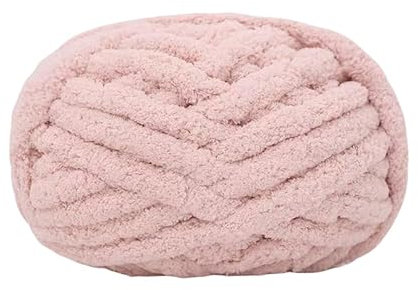 Pelote Laine Grosse Maille Tricot chunky pour couvertures à tricoter à la main Super Soft Big Jumbo Couverture de fils Pelote Laine Epaisse (N°03 rose)