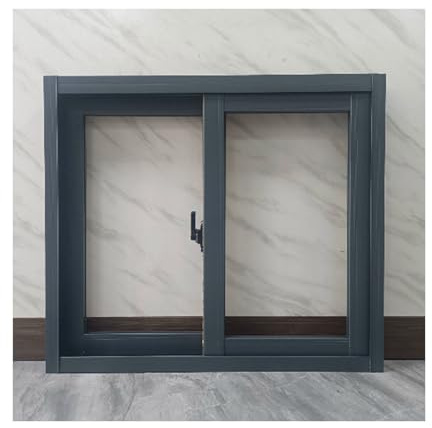 LVLDAWA Horizontale Schiebefenster Aus Aluminium, Schiebefenster Aus Glas Für Den Hausgebrauch, Wohnmobil-Belüftungsfenster Für Schuppen Für Badezimmer Spielhaus(80x100cm)