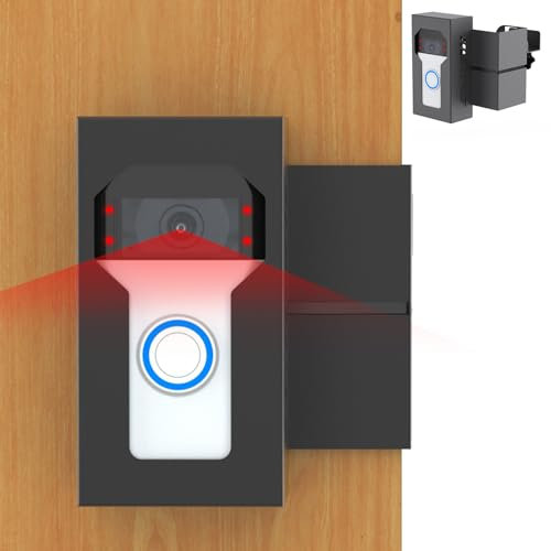 Bleu Clair Anti-Theft Doorbell Mount All Metal With Charging port, Compatible with Ring Video Doorbells, No Drill, Not Block Doorbell Motion Sensor, for Rentals Apartment