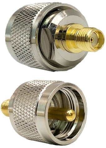 SPTSSWET SMA Female to UHF Male Adapter SMA Female to UHF PL-259 Male for Ham Radio Antenna Adapter Walkie Talkie CB Radio Antenna Wi-Fi 2pcs
