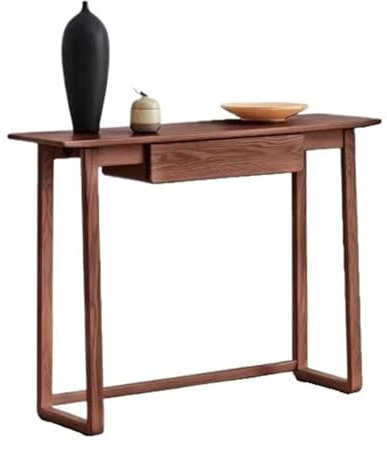 Farmhouse Konsolentisch mit Schublade Vintage Rustikaler Flurtisch für Wohnzimmer Schmaler Sofatisch (Braun)