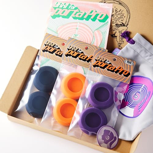 YAXI EARPADS for Koss PORTAPRO 3Pairs+Pouch ((Black+Orange+Purple)+Pouch)