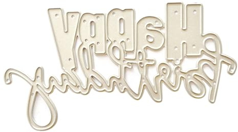 YPREWY Happy Birthday Stanzformen Happy Birthday Prägeschablone Scrapbooking Vorlage für Geburtstagskarten und Alben