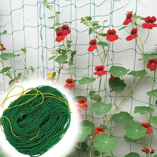 Garden Trellis for Climbing Plants,Heavy Duty Pea and Bean Netting,Durable Plant Support Netting,Nylon Trellis Mesh - for Climbing Plant,Bean Vegetables Fruits (3.6m x1.8m)