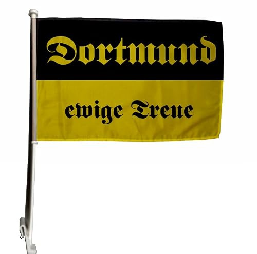 U24 Autoflagge Autofahne Dortmund ewige Treue Premium