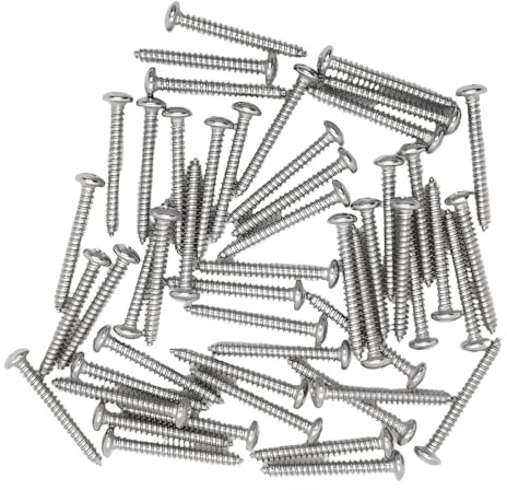 50 mm Stainless Steel Screws M3, Self Tapping Round Pan Head Wood Screw, Hardware Fasteners, Pack of 50