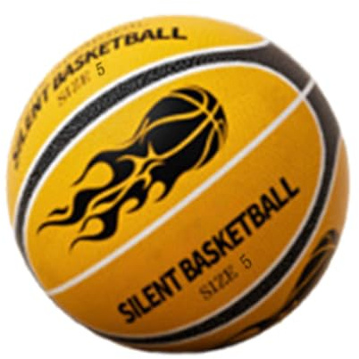 Duroecsain Ballon Basket Silencieux, Silent Basketball Interieur, Mousse Ball Basket Taille 7 pour Usage en Salle avec Housse en Tissu Anti-Miettes pour Enfant et Adultes pour l'entraînement en Salle