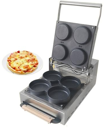 Pizzamaker 3000W Crêpe Maker Pizza 4 Mini-Pizzamaschine Multifunktionale Pizza-Pfannkuchenmaschine Antihaft Für Heimwerker