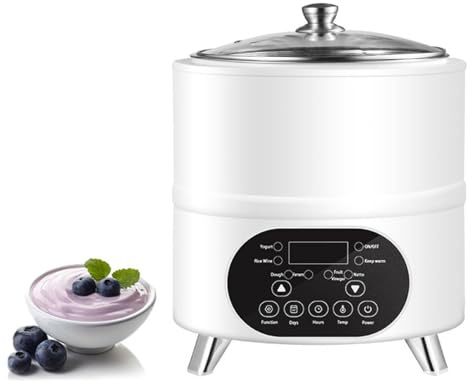 HaiZethonic Yogurtiera,Macchina Gelato Multifunzione 8l,Fermentatore per Yogurt, Macchina Automatica per Yogurt 400 W,Yogurtiera Professionale White-12L