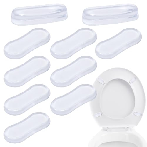 Simsky 10 Stück WC Sitz Puffer, Gummipuffer Selbstklebend Klobrille Ersatzteile Puffer Gummi Klobrille Ersatzteile Gummipuffer für Zuhause Büro Hotel