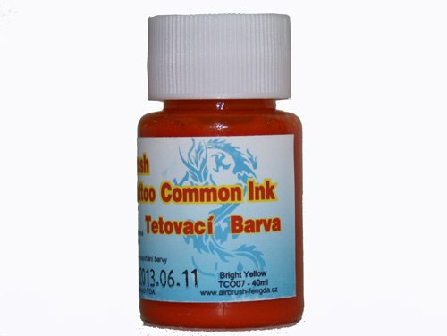 Airbrush Tatoo Farbe Fengda bright yellow 40 ml