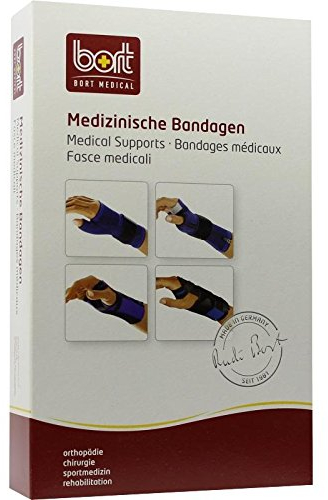 BORT Handgelenkstütze m.Aluschiene li.L schwarz 1 St