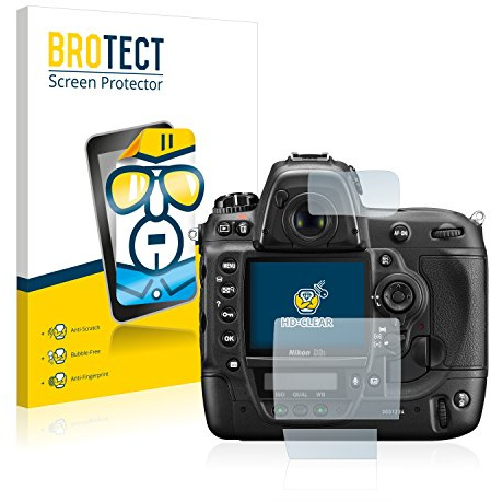 BROTECT (2 Stück Schutzfolie für Nikon D3S Displayschutz Folie Made in Germany, Ultra-Klar