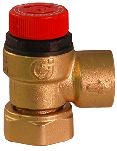 CALEFFI PRESSURE RELIEF VALVE 3/4 LOOSE NUT TO 1/2 BSP 6 BAR 311501