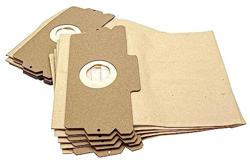 vhbw 10x Staubsaugerbeutel kompatibel mit AEG/Electrolux Vampyr 6005, 6006, 6007, 6008 Staubsauger - Papier, 12/15, 27cm x 27cm, Sandfarben