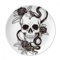 Assiette à dessert décorative en porcelaine Motif crâne animal serpent 20,3 cm