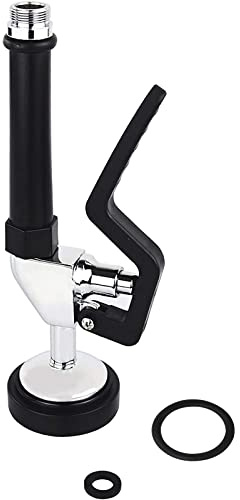 YooGyy Commercial Sink Sprayer Replacement, Sink Pre Rinse Faucet Spray with Handle Grip Assembly,1.28 GPM High Pressured Commercial Dish Sprayer for Replacement Kit,Black