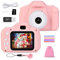 Faburo Appareil Photo Enfant Mini Numérique Caméra pour Enfant pour Jouet Cadeau Filles Garçons de 3 à 10 Ans, 12 Mpixels, 32G TF Carte, Vidéo HD 1080p, 510 Coins Photo pour Jeu en Plein air (Rose)