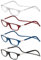 TBOC Lunettes de Vue Lecture - [Pack 4 Unités] Monture [Transparent Bourdeaux Bleu Noir] +1.50 Dioptrie Femme Homme Aimant Fermeture Loupes Vue Anti Fatigue Près Pliable Régable Magnetique