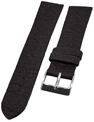 Uhrenarmband aus Ananasfasern VEGAN schwarz 16mm