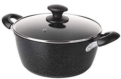 Carote Casserole Dish with Lid Induction Soup Pot, Nonstick Coating of Maifan Stone, Prime Quality Cookware Stockpots (Diameter 24 cm/9.4 inches)