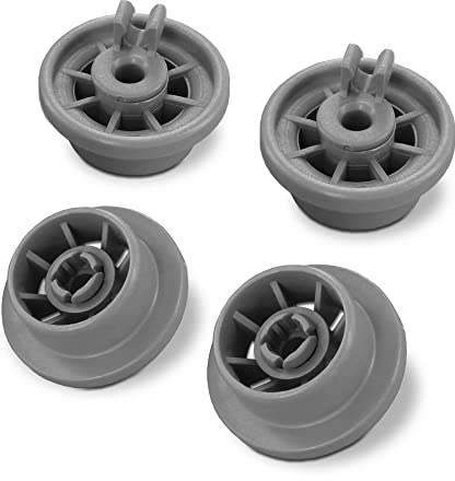 DL-pro 4x Korbrollen Unterkorb Rollen für Bosch Siemens 00165314 165314 00420198 420198 Räder Rädchen für Silence Logixx Geschirrspüler Spülmaschine