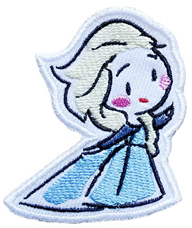 Octory Aufnäher zum Aufbügeln, Motiv: Prinzessin, zum Aufbügeln für Jeans, Hüte, Taschen (Elsa)