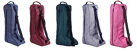 netproshop Stiefeltasche für Reitstiefel ca. 32 x 17 x 62 cm mit Handgriff und Schultergurt, Farbe:Dunkelgruen