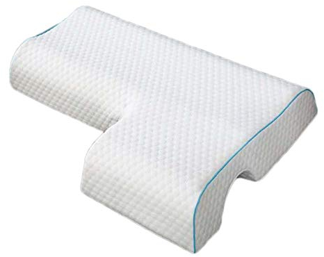 Yiida Couple Pillow - Memory Foam Kissen zum Schlafen, Schlafen Nackenkissen mit Bogen Design, Atmungsaktives Langsamer Rückpralldruck Kissen für Schlaf Arm Anti-Druck